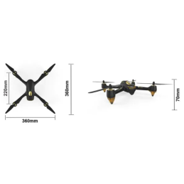 RC drones - Hubsan H501S X4 FPV Drone RTF - Zwart - 3