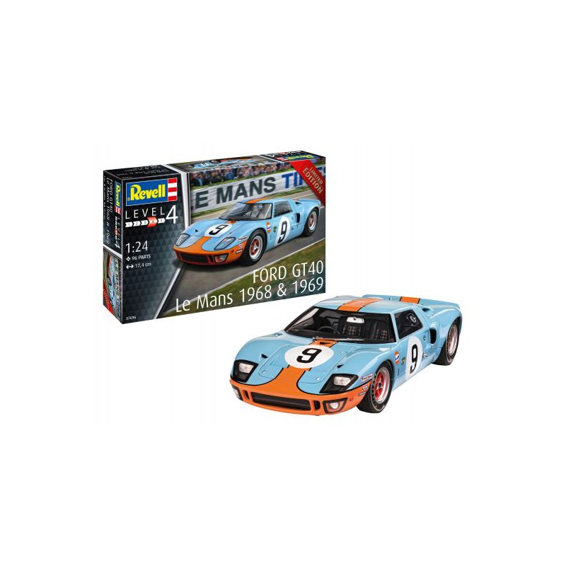 Revell bouwdoos 1/24 - Ford GT40 Le Mans 1968 & 1969
