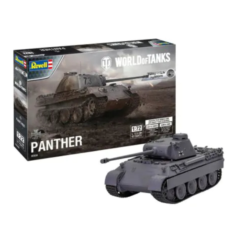 Revell bouwdoos 1/72 - World of Tanks Panther (Easy-Click)